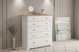 Colorado Soft White 5 Drawer Chest of Drawers - Luminex FurnitureChest of DrawersCL515
