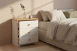 Colorado Soft White and Oak Effect 3 Drawer Bedside Table - Luminex FurnitureBedside TableCL510