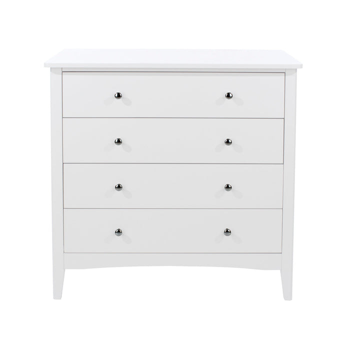 Como 4 Drawer Chest – White - LuminexFurnitureChest of DrawersCMW514