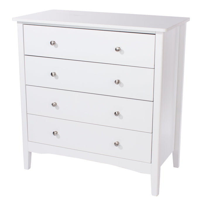 Como 4 Drawer Chest – White - LuminexFurnitureChest of DrawersCMW514