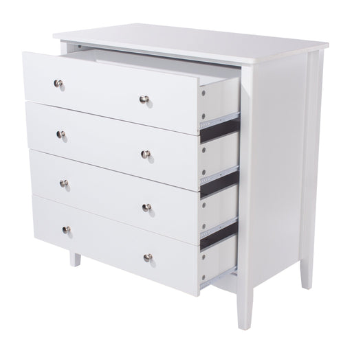Como 4 Drawer Chest – White - LuminexFurnitureChest of DrawersCMW514