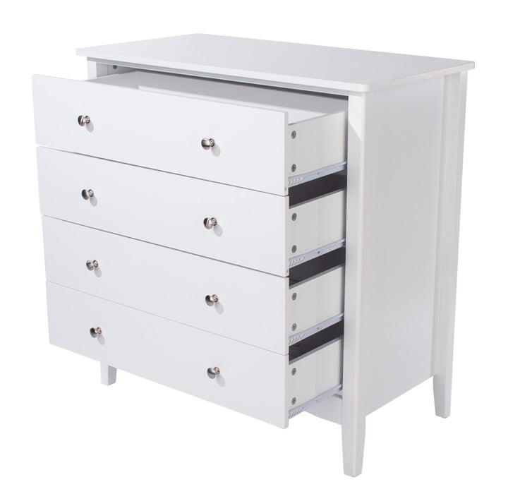 Como 4 Drawer Chest – White - LuminexFurnitureChest of DrawersCMW514
