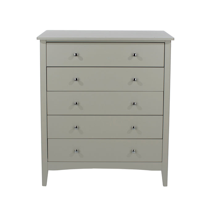 Como 5 Drawer Chest – Grey - LuminexFurnitureChest of DrawersCMG515