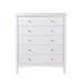 Como 5 Drawer Chest – White - LuminexFurnitureChest of DrawersCMW515