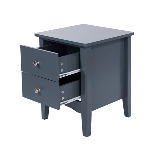 Como Blue Bedside Table - 2 Petite Drawer Cabinet - LuminexFurnitureBedside TableCMB509
