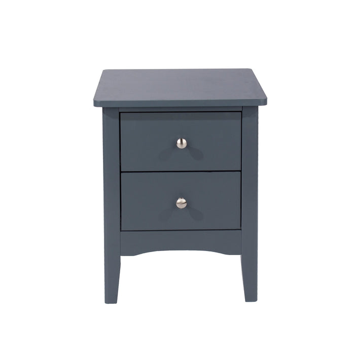 Como Blue Bedside Table - 2 Petite Drawer Cabinet - LuminexFurnitureBedside TableCMB509