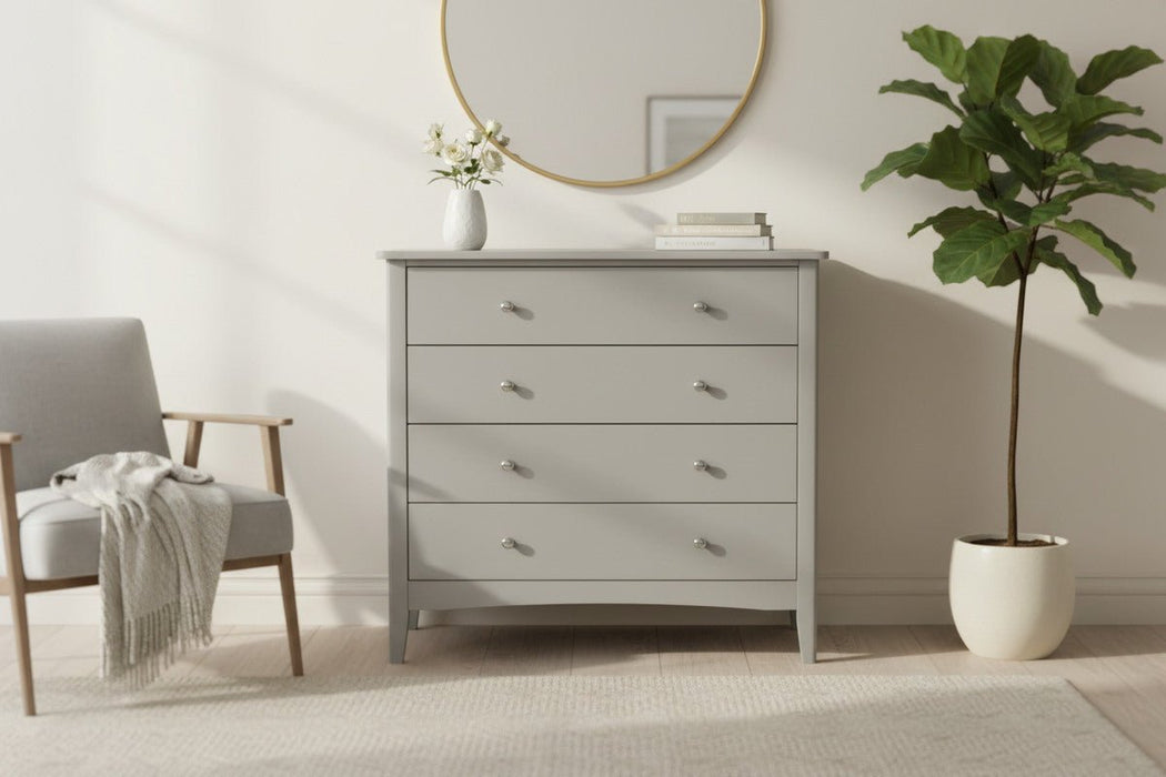Como Grey 4 Drawer Chest of Drawers - Luminex FurnitureChest of DrawersCMG514