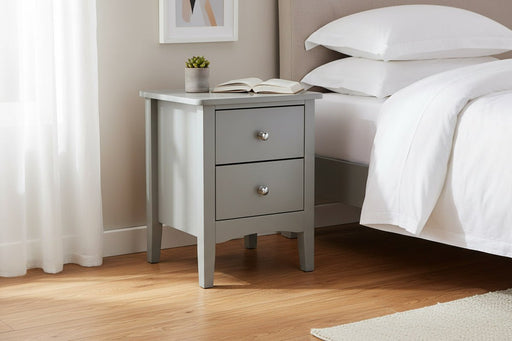 Como Grey Petite 2 Drawer Bedside Table - Luminex FurnitureBedside TableCMG509