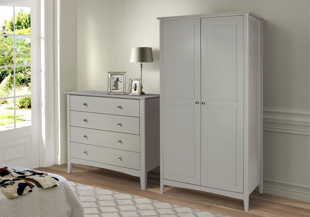 Como Grey Wardrobe White - LuminexFurnitureWardrobeCMG520