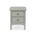 Como Painted Grey Bedside Cabinet - 2 Petite Drawer - LuminexFurnitureBedside TableCMG509