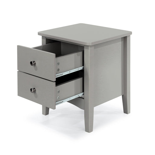 Como Painted Grey Bedside Cabinet - 2 Petite Drawer - LuminexFurnitureBedside TableCMG509