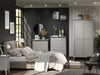 Como Painted Grey Petit Bedside Table with 2 Drawers - LuminexFurnitureBedside TableCMG510