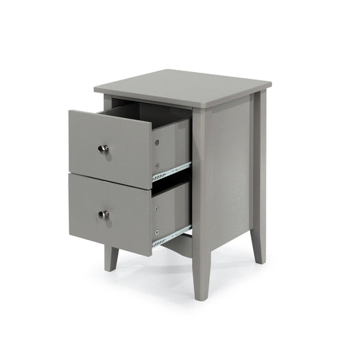 Como Painted Grey Petit Bedside Table with 2 Drawers - LuminexFurnitureBedside TableCMG510