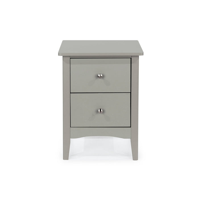 Como Painted Grey Petit Bedside Table with 2 Drawers - LuminexFurnitureBedside TableCMG510