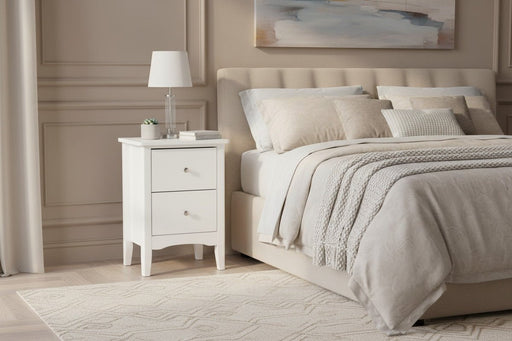 Como White 2 Drawer Bedside Table - Luminex FurnitureBedside TableCMW510