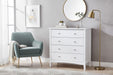 Como White 4 Drawer Chest of Drawers - Luminex FurnitureChest of DrawersCMW514