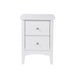 Como White Bedside Table 2 Drawer Cabinet - LuminexFurnitureBedside TableCMW510