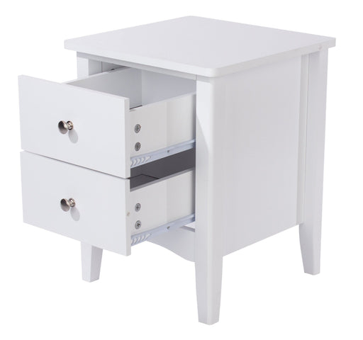 Como White Bedside Table 2 Petite Drawer - LuminexFurnitureBedside TableCMW509