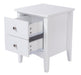 Como White Bedside Table 2 Petite Drawer - LuminexFurnitureBedside TableCMW509