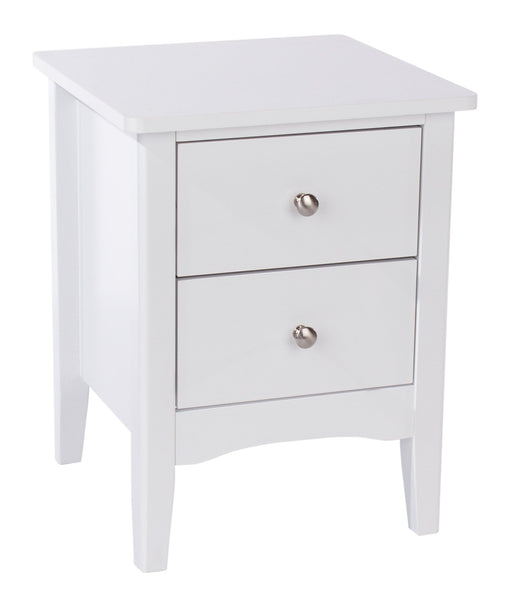Como White Bedside Table 2 Petite Drawer - LuminexFurnitureBedside TableCMW509