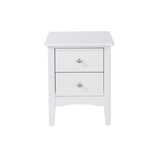 Como White Bedside Table 2 Petite Drawer - LuminexFurnitureBedside TableCMW509