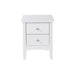 Como White Bedside Table 2 Petite Drawer - LuminexFurnitureBedside TableCMW509