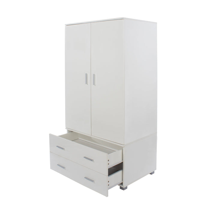 Contemporary Lido Wardrobe Antique Waxed Pine - LuminexFurnitureWardrobeLD282