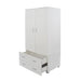 Contemporary Lido Wardrobe Antique Waxed Pine - LuminexFurnitureWardrobeLD282