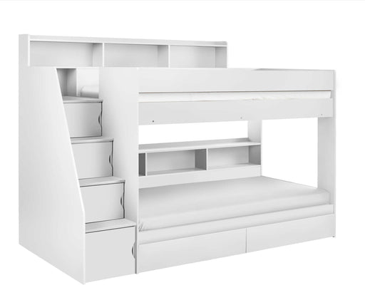 Coral Staircase Bunk All White - Luminex FurnitureBunk BedCAM810
