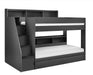 Coral Staircase Bunk Anthracite – Kids’ Bunk Bed with Storage - Luminex FurnitureBunk BedCAM811