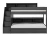 Coral Staircase Bunk Anthracite – Kids’ Bunk Bed with Storage - Luminex FurnitureBunk BedCAM811