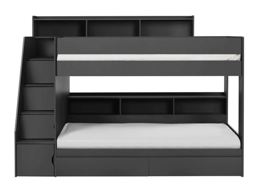Coral Staircase Bunk Anthracite – Kids’ Bunk Bed with Storage - Luminex FurnitureBunk BedCAM811