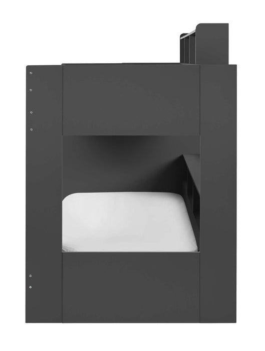 Coral Staircase Bunk Anthracite – Kids’ Bunk Bed with Storage - Luminex FurnitureBunk BedCAM811