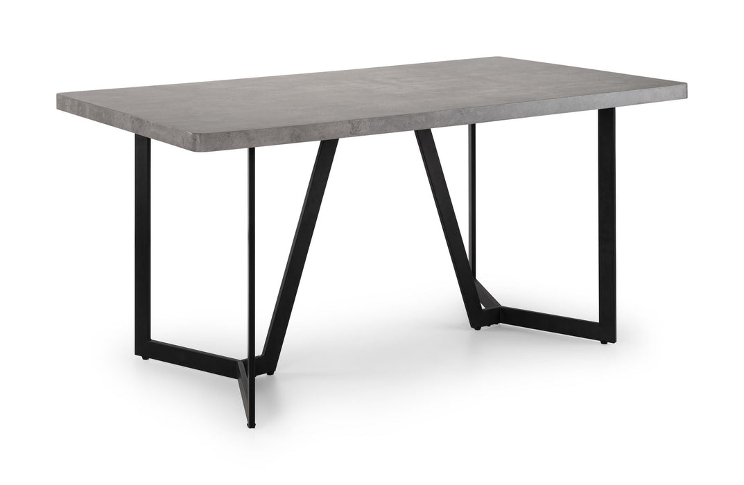 Coralie Concrete Effect Dining Table & 6 Whitley Chairs – Industrial Dining Set - Luminex FurnitureDining SetMIL071