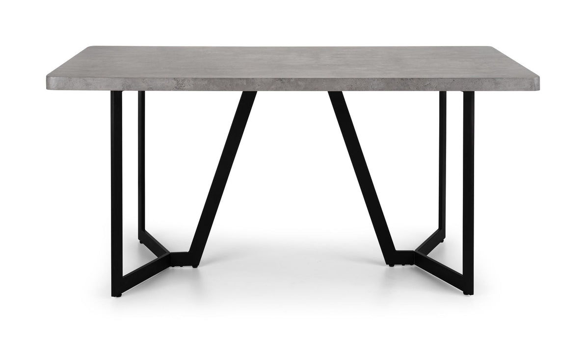 Coralie Concrete Effect Dining Table & 6 Whitley Chairs – Industrial Dining Set - Luminex FurnitureDining SetMIL071