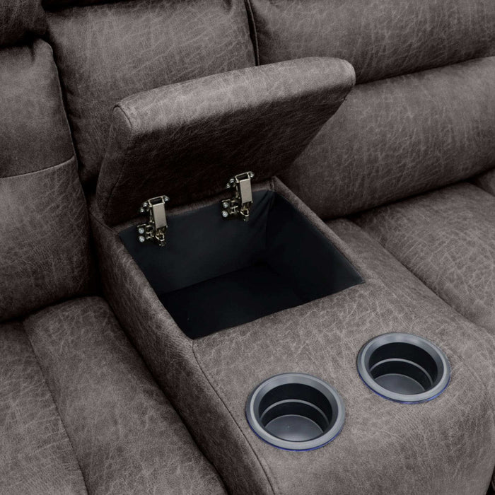 Corinthia Brown 2 Seater Tech Recliner Sofa – Electric with LED - Luminex FurnitureSofasclove_brown_2_str