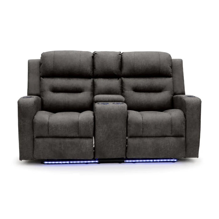 Corinthia Brown 2 Seater Tech Recliner Sofa – Electric with LED - Luminex FurnitureSofasclove_brown_2_str