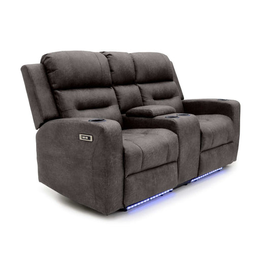 Corinthia Brown 2 Seater Tech Recliner Sofa – Electric with LED - Luminex FurnitureSofasclove_brown_2_str