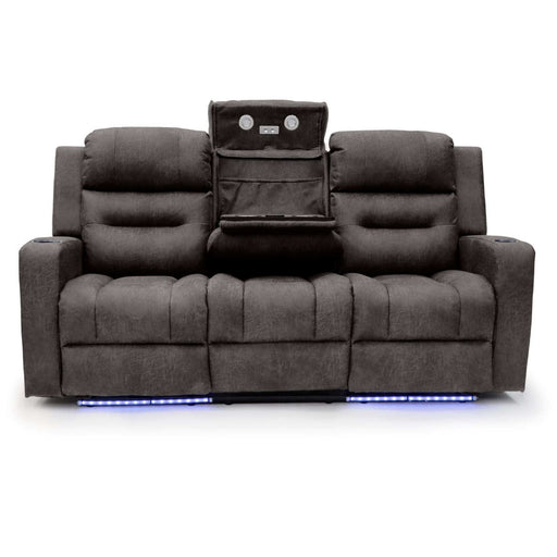 Corinthia Brown 3 Seater Tech Recliner Sofa – Electric with LED - Luminex FurnitureSofasclove_brown_3_str