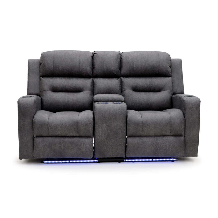 Corinthia Grey 2 Seater Tech Recliner Sofa – Electric with LED - Luminex FurnitureSofasclove_grey_2_str