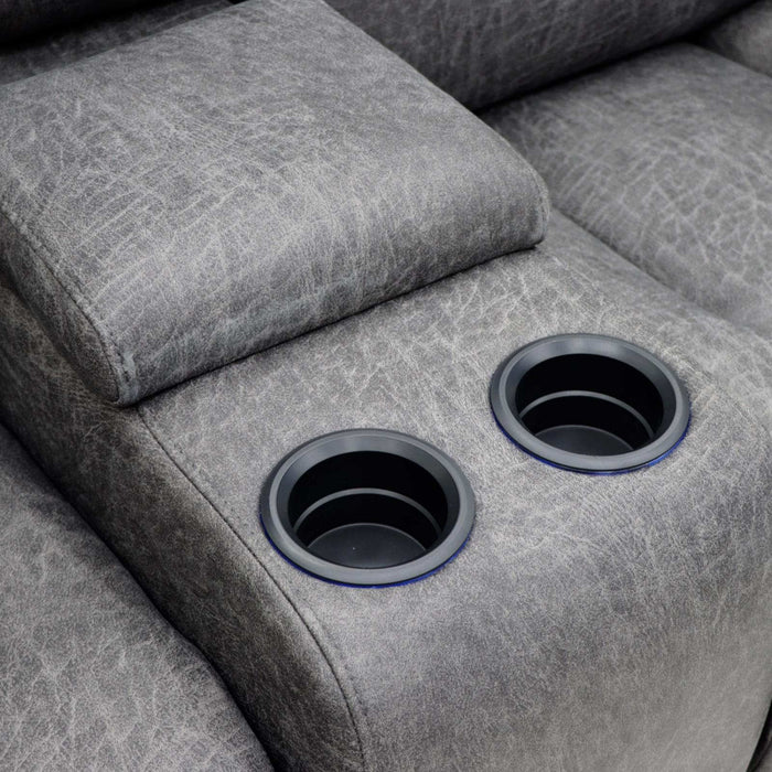 Corinthia Grey 3 Seater Tech Recliner Sofa – Electric with LED - Luminex FurnitureSofasclove_grey_3_str