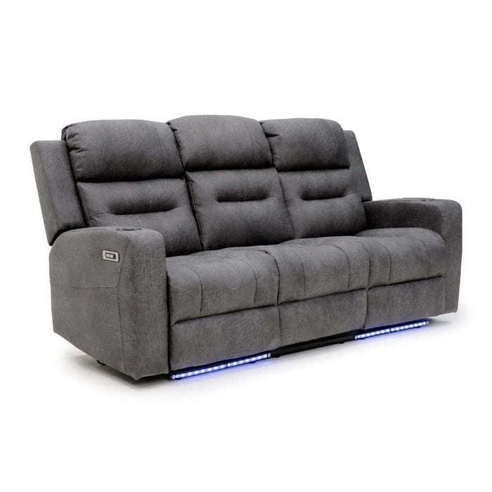 Corinthia Grey 3 Seater Tech Recliner Sofa – Electric with LED - Luminex FurnitureSofasclove_grey_3_str