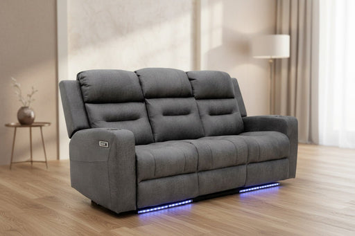 Corinthia Grey 3 Seater Tech Recliner Sofa – Electric with LED - Luminex FurnitureSofasclove_grey_3_str
