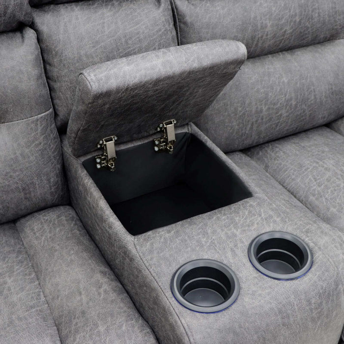 Corinthia Grey 3 Seater Tech Recliner Sofa – Electric with LED - Luminex FurnitureSofasclove_grey_3_str