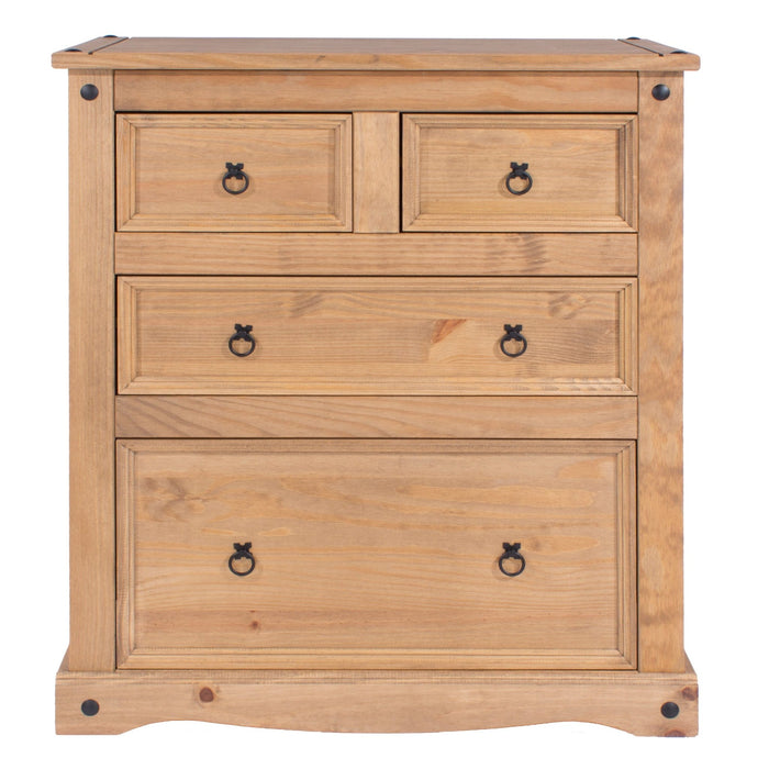 Corona 2+2 Drawer Chest – Antique Waxed Pine - LuminexFurnitureChest of DrawersCR512