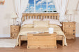 Corona 4'6" Slatted Low end Bedstead - White - LuminexFurnitureBedCRW460LE