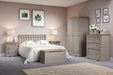 Corona 4'6" Slatted Lowend Bedstead - Grey Wax - LuminexFurnitureBedCRG460LE