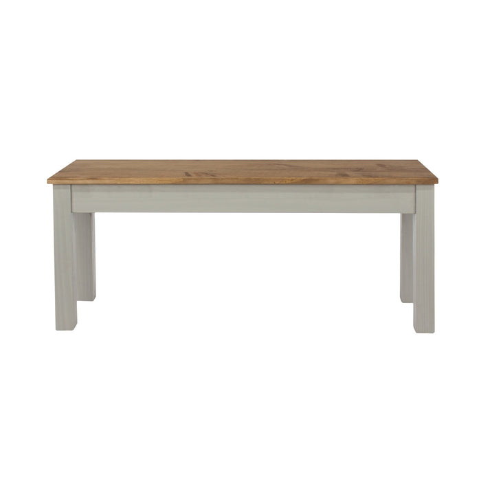 Corona Bench Seat Grey - Solid Pine - LuminexFurnitureBench SeatCRG108