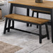 Corona Black Bench Seat Live Edge Large Dining - LuminexFurnitureBench SeatCRB206