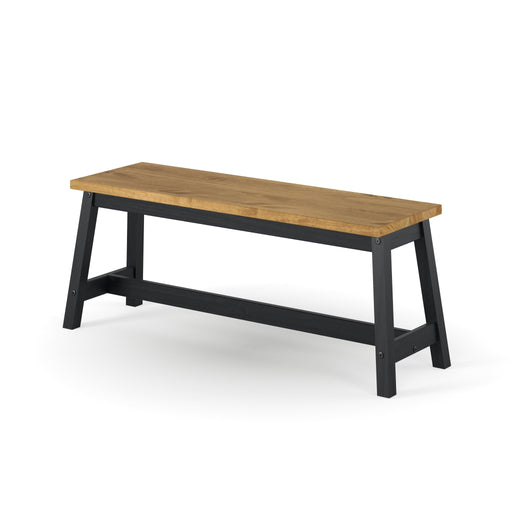 Corona Black Bench Seat Live Edge Large Dining - LuminexFurnitureBench SeatCRB206